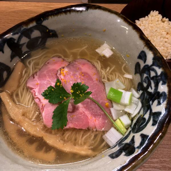 「ゆず塩そば（おこげ付き）780円」@麺屋 椿丸の写真