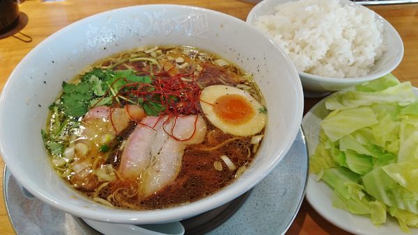 「限定/THE淡麗醤油ラーメン石神SPECIAL´S+ライスW」@らあめん花月嵐 立川西砂店の写真