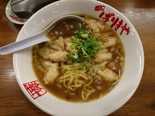 「エビワンタン麺＋特辛」@八番山 博多らーめん ばりきや 前橋店の写真