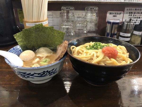 「全部入りつけ麺＋和え麺」@つけ麺 紅葉の写真