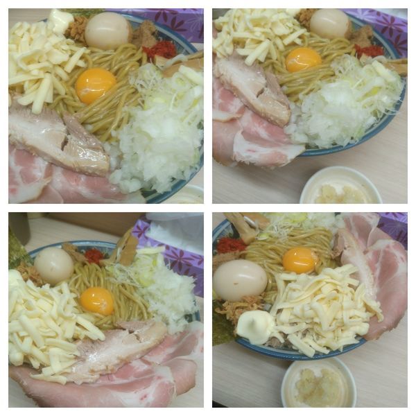 「カレーまぜそば特盛り＋チーズ（ニンニク、マヨネーズ）」@狼煙 大宮店の写真