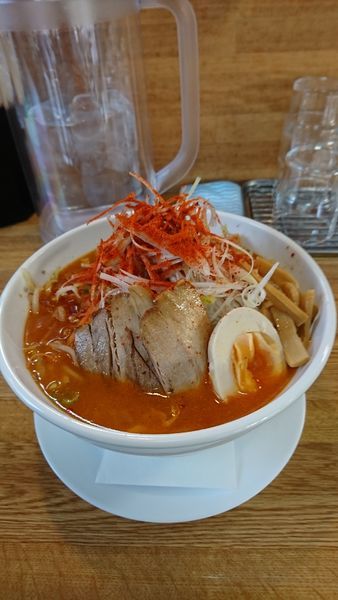 「地獄味噌らーめん半ライス付き＋野菜大盛」@北海道らーめん さつほろの写真