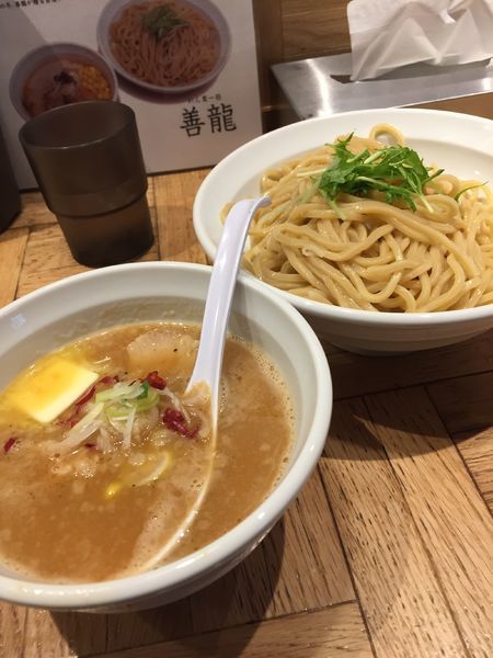 「味噌バターチキンつけ麺(限定)」@めん業一筋 善龍の写真