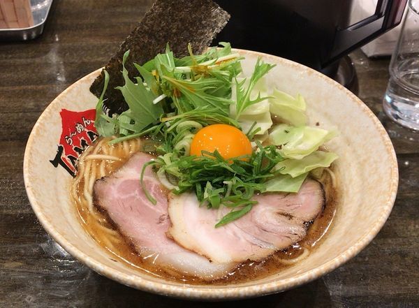 「濃厚魚介豚骨醤油＋完食セット(880円＋180円)」@ら～めん TAMAZOの写真