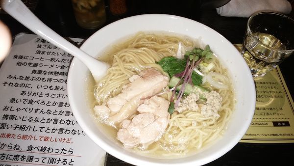 「塩生姜らー麺大盛」@塩生姜らー麺専門店 MANNISHの写真