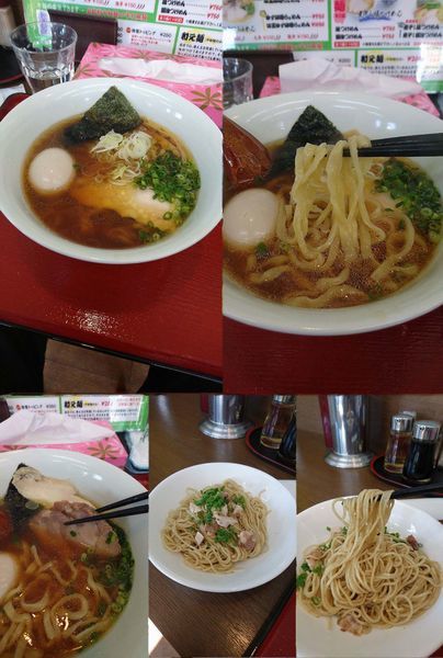 「『味玉醤油らぁめん(平打風麺変更)+和え玉』」@麺や 流れ星の写真