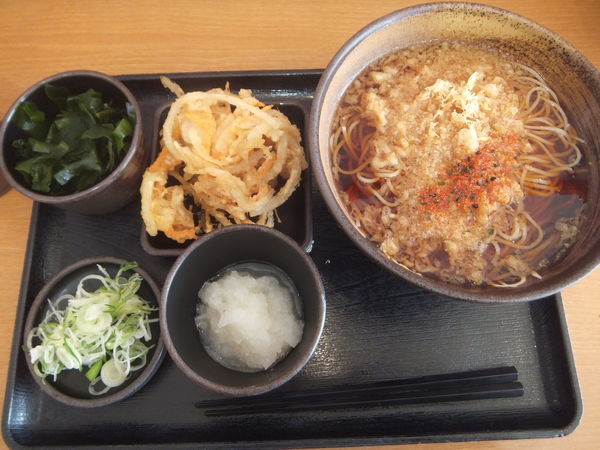 「朝そば(鬼おろし)330円＆クーポンでわかめ100円が無料」@ゆで太郎 柏名戸ヶ谷店の写真