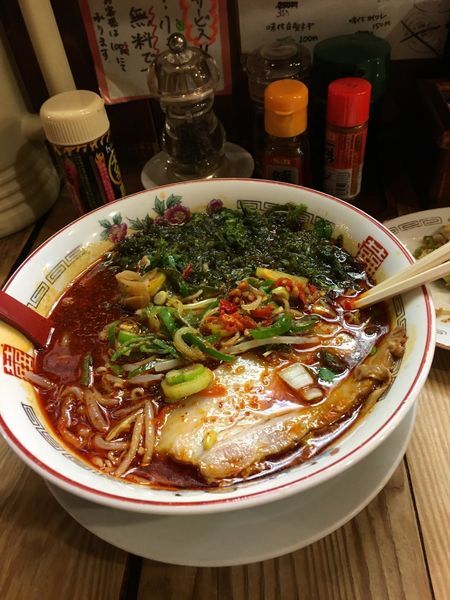 「豆鼓そば　激辛」@支那そば屋 蘭丸の写真