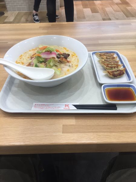 「チャンポン大Aセット」@長崎ちゃんぽん リンガーハット アクアシティお台場店の写真