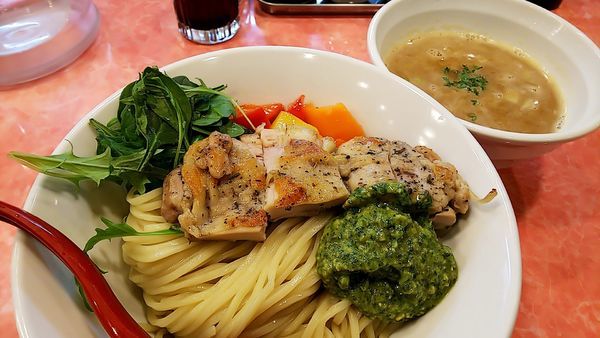 「【限定】つけ麺 鶏 MISO バジル」@カッパラーメンセンターの写真