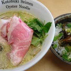 白味噌牡蠣そば+いわし丼