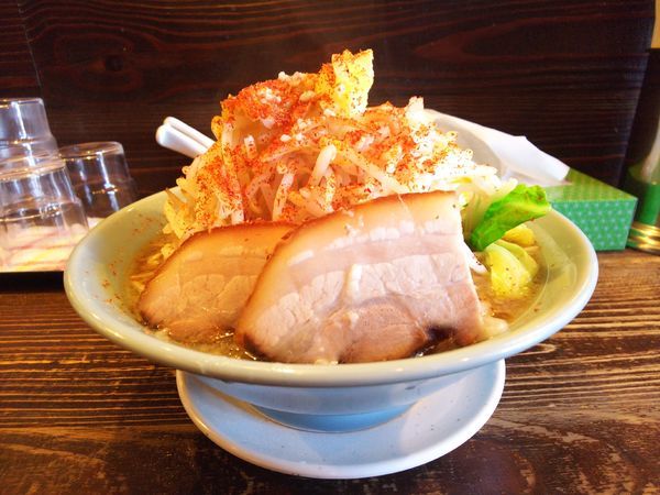 「大麺（平打ち麺)」@らぁめん大山 中里店の写真