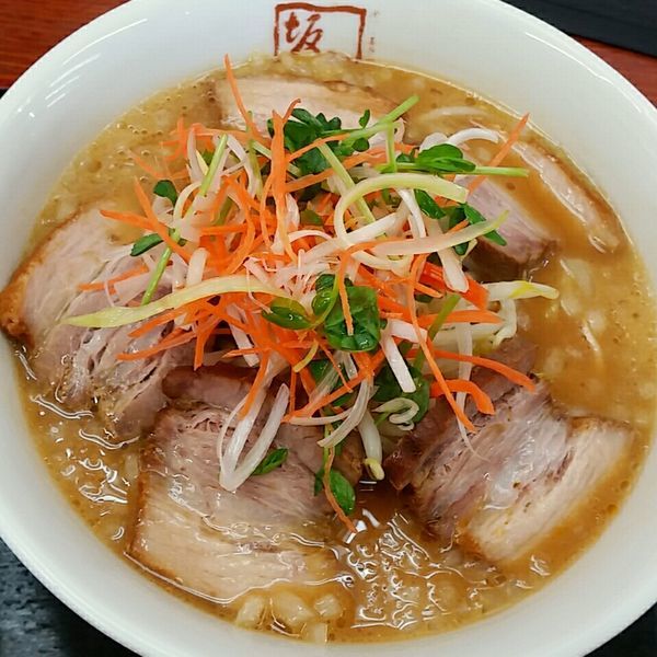 「しょうが風味のあったか味噌ラーメン　７５０円」@喜多方ラーメン 坂内 潮来店の写真