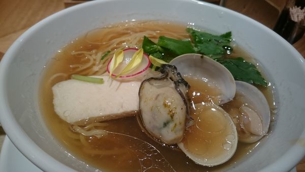 「牡蠣と蛤のSOBA 醤油味」@銀座 篝 ルクア大阪店の写真
