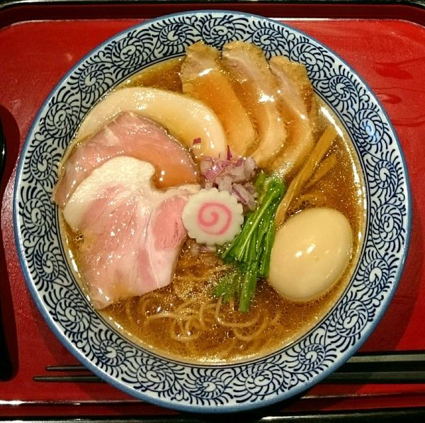 「鶏そば 味玉 鴨ロース」@鶏そば なんきち 東京店の写真