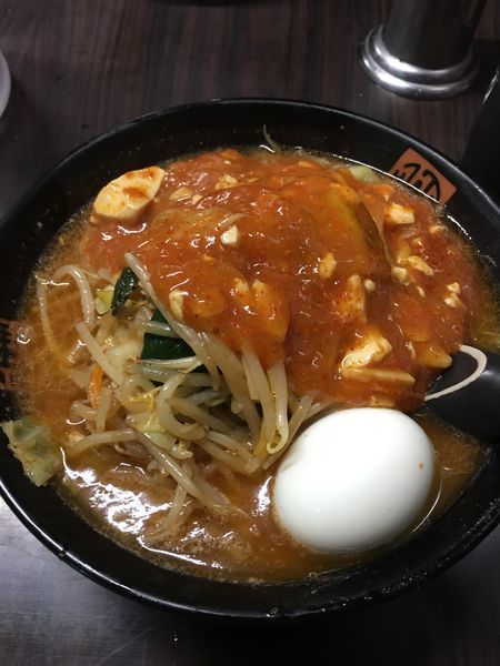 「味噌麻婆麺 野菜 卵」@元祖旨辛系タンメン 荒木屋の写真