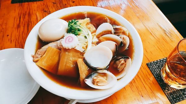 「12/30はまぐり年越しラーメン2017　大盛り味玉1,380円」@麺酒処 ふくろうの写真