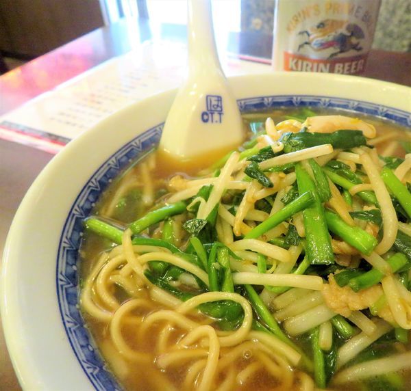 「韮肉麺（910円）＋一番搾り」@中華 博雅の写真
