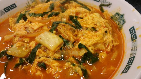 「チゲ味噌ラーメン　大盛」@日高屋 駒込東口店の写真