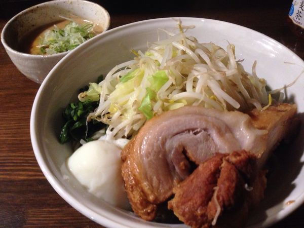 「つけ麺 醤油 + 豚券」@ちばから 渋谷道玄坂店の写真