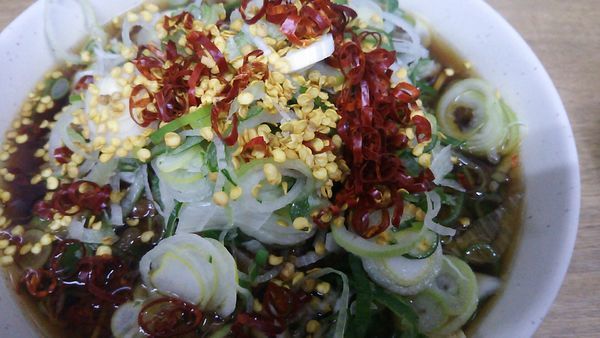 「ジャンボゲソそば」@一由そば 日暮里店の写真