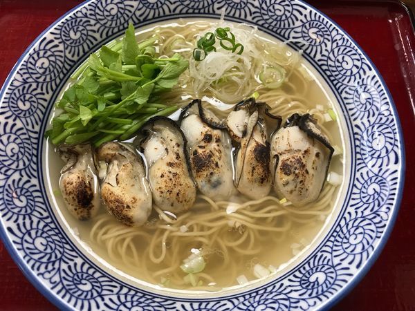 「炙りカキ潮麺  1200円」@天然だしラーメン 潮の音の写真