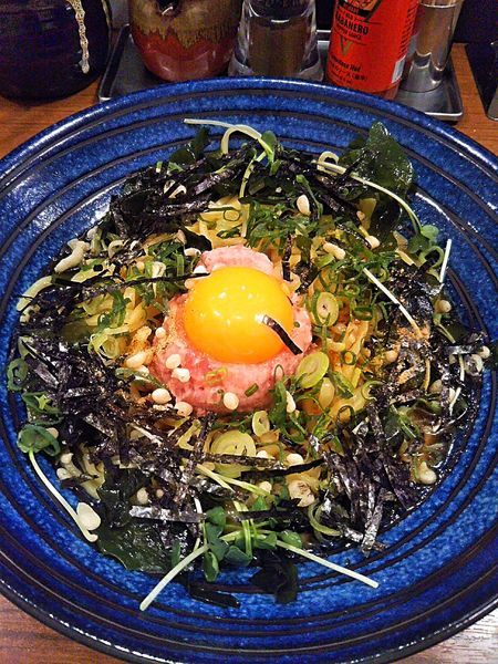 「ねぎとろそば 880円」@魚介系まぜそば専門店 魚がしそば 新橋本店の写真