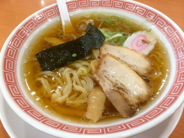 「減塩中華そばギョーザセット（637円）＋生ビール」@幸楽苑 ひたちなか店の写真