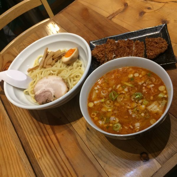 「辛みそスタミナつけ麺」@とんかつ 熊さん 大宮店の写真