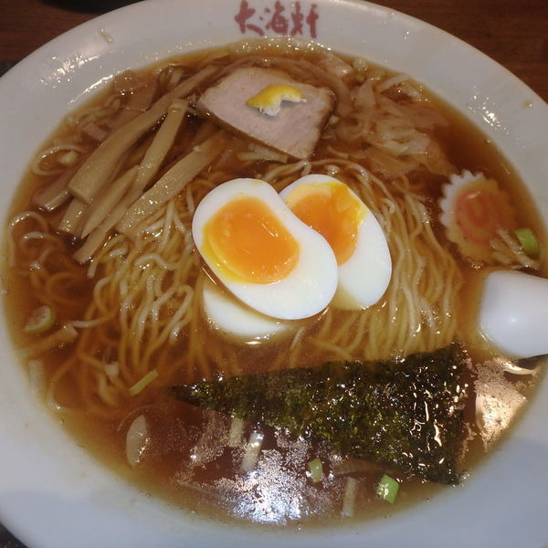 「ワンタン麺玉子入り(950円)」@中華そば 大海軒 八王子店の写真