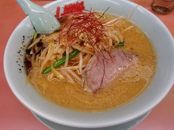 「特製もやし味噌ラーメン(並盛・160g)870円」@ラーメン 山岡家 高崎中尾店の写真