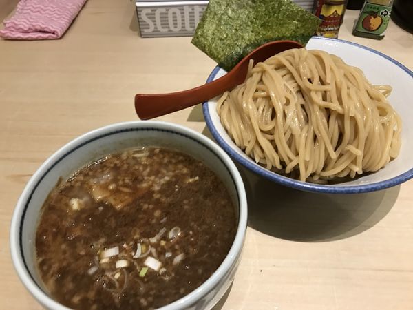 「濃厚魚介つけ麺　味脂増」@麺屋 狢〜むじな〜の写真