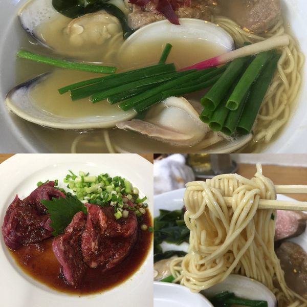 「新春限定C 寿 活 蛤 IN 鴨治部煮 & 馬刺し」@MENYA 食い味の道有楽の写真