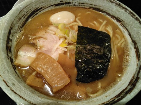 「濃厚煮干しらーめん+味たま」@かいらぎ 二代目の写真