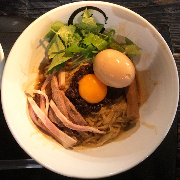 「釜玉油そば＋味玉」@らーめん愉悦処 鏡花の写真