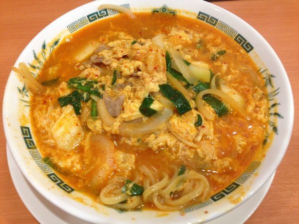 「チゲ味噌ラーメン（期間限定）」@日高屋 蔵前駅前店の写真