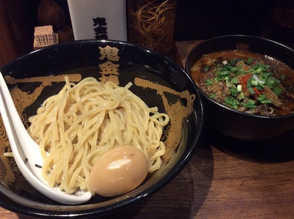 「味玉カラシビつけ麺+シビ鬼増し」@カラシビ味噌らー麺・つけ麺 神田本店の写真