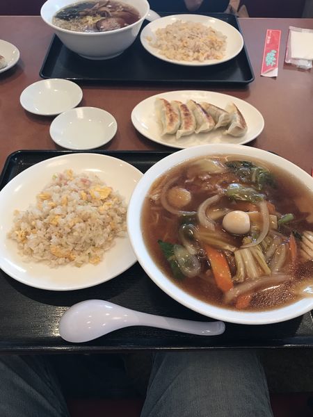 「広東麺セット」@ゆうえん 松飛台店の写真