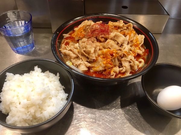 「紅ラーメンガッツリセット」@麺創研 紅 府中の写真