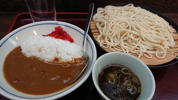 「ミニカレー＋もり」@そば処 はるなの写真