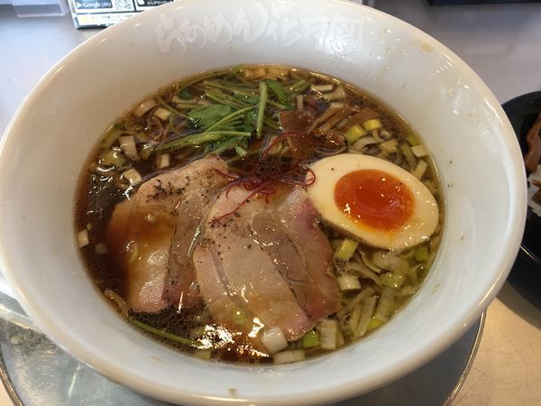 「【限定】THE淡麗醤油ラーメン石神SPECIAL'S＋メンマ（花」@らあめん花月嵐 西原町店の写真