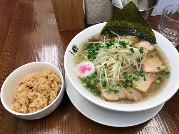 「生姜らーめん ＋ 肉めし（ランチサービス）」@中華そば 馥の写真