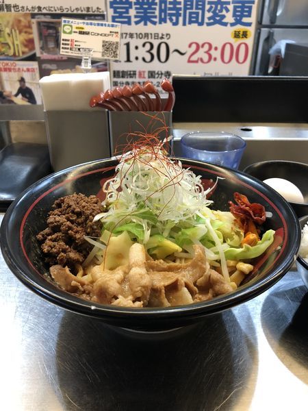 「紅まぜそば」@麺創研 紅 国分寺の写真