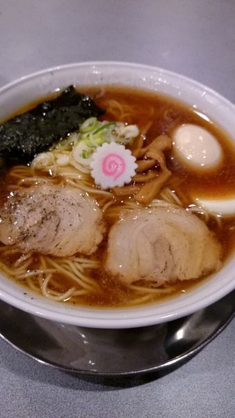 「中華そば竹食堂（６８０円）＋大盛券（１５０円）＋煮卵」@らあめん花月嵐 八王子片倉店の写真