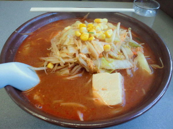 「からしみそラーメン（激辛）830円、麺大盛（無料）」@くん太郎 本店の写真