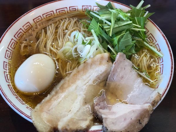 「中華そば(醤油)＋味玉＋大盛 900円」@麺屋 京介の写真