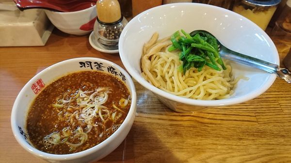 「辛つけ麺(中盛･あつもり)」@麺屋 庄太 六浦本店の写真