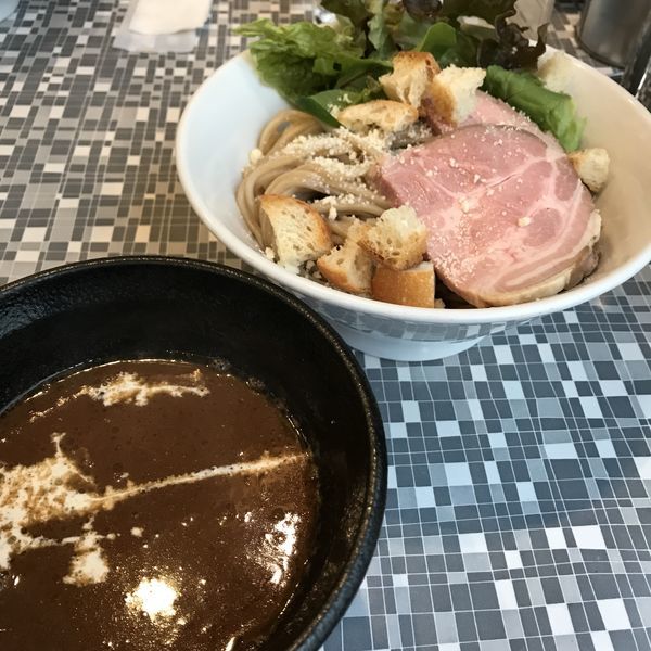 「【数量限定】海老のビスクつけ麺（￥900）」@鮮魚らーめん 五ノ神水産の写真