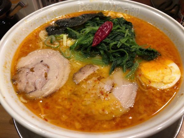 「バリ辛ラーメン 塩 ほうれん草」@らあめん花月嵐 上尾原市店の写真