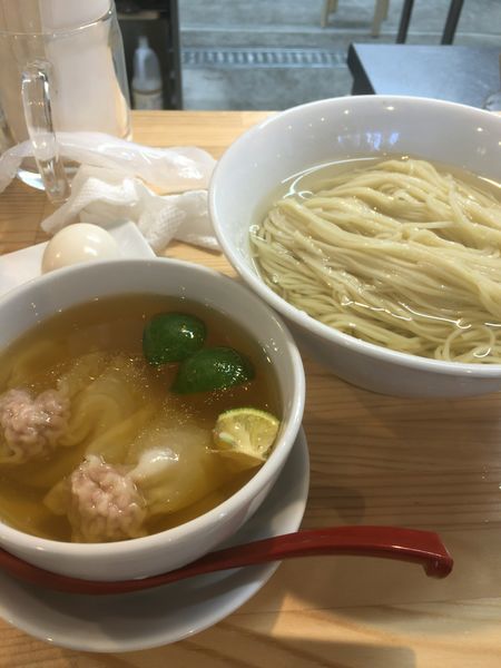 「特級白醤油つけ麺」@自家製麺 くろ松の写真